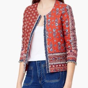 MANGO Red Printed Kela jacket/ MOVING SALE